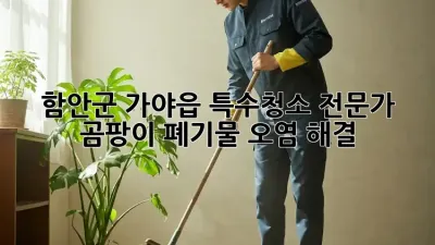 함안군 가야읍 특수청소 전문가: 곰팡이, 폐기물, 오염 해결