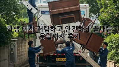 학생 이사, 저렴하고 안전하게 끝내는 용달이사 후기