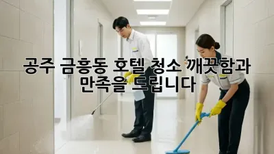공주 금흥동 호텔 청소: 깨끗함과 만족을 드립니다 ✨