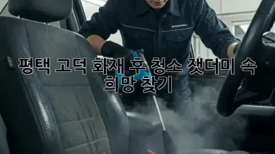 평택 고덕 화재 후 청소, 잿더미 속 희망 찾기🔥