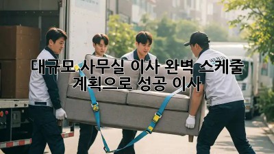 대규모 사무실 이사, 완벽 스케줄 계획으로 성공 이사!